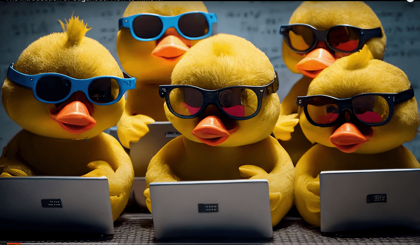 Gaganode — ducks on laptops cover